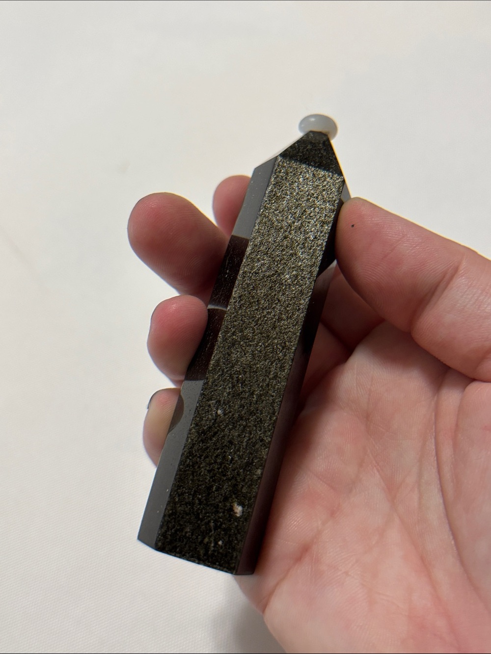 Golden Obsidian Speckled Crystal Point Tower